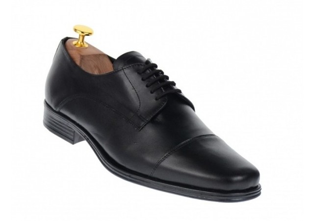 Pantofi barbati eleganti din piele naturala, Negru NIC02NVFS